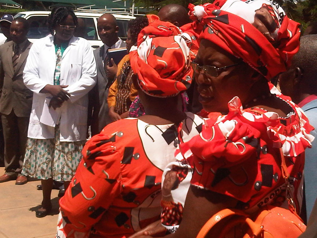Bertha Chikuse when the then Minister of Health visited Balaka