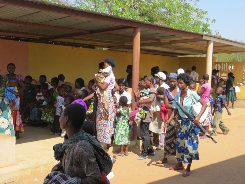 People waiting to receive treatment