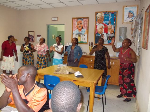 Women serving in Nankhombe House bid farewell to Angelo